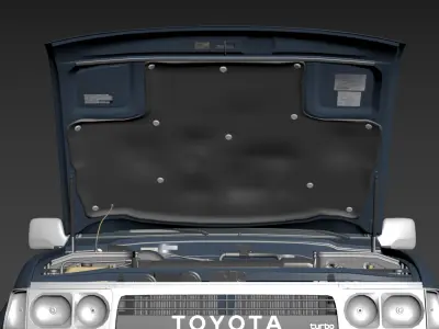 1997 Toyota Land Cruiser J80 Low-poly 3D model