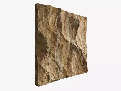 477-RockPanel piece of rock 3D model