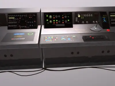 Keycard Console Low-poly 3D model