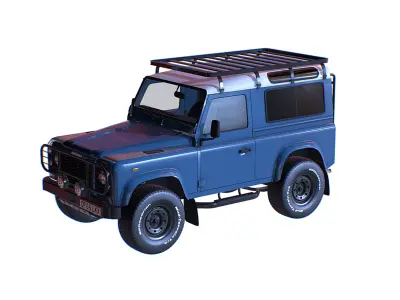 Land Rover Defender 90 Low-poly 3D model