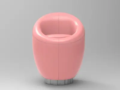 Leaf Armchair Low-poly 3D model