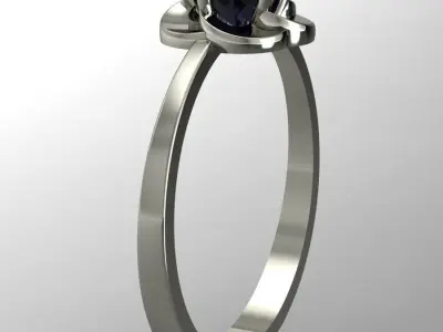 engagement ring  flower 3D print model