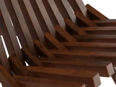 Wood Outdoor Chair 3D model