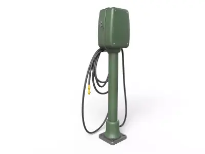 Vintage Air Pump Low-poly 3D model