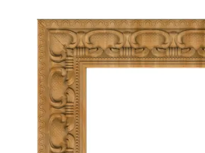 Carved picture frame STL 3D model 98