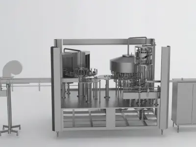 18 head rotary filling machine  3D model