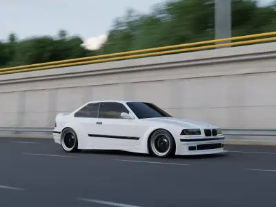 3D Realistic Road Blend File 3D model