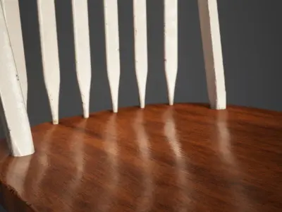 Wooden Chair Polished Low-poly 3D model