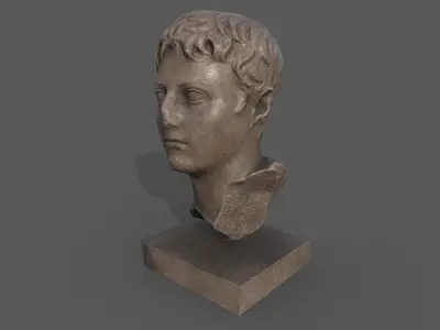 Bust of Drusus Low-poly 3D model
