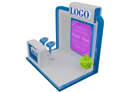Booth Exhibition Stand A15b 3D model