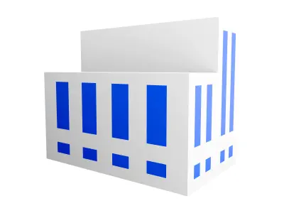 3D Industrial factory icon 3D model