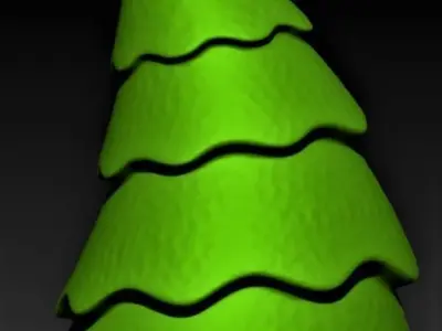Christmas tree 3D model Free 3D print model