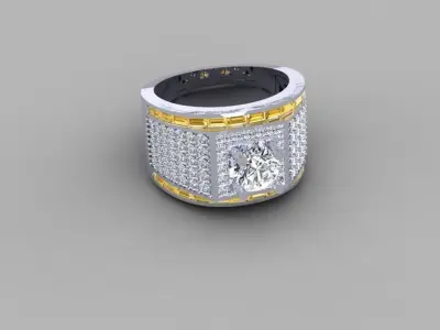 rings diamond men 3D print model purchase