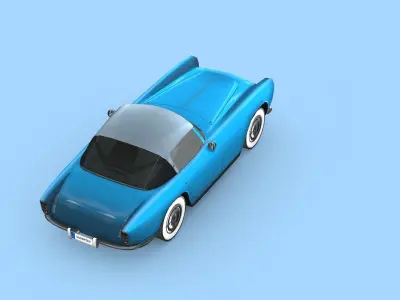 Dodge Zeder Z-250 1953 Low-poly 3D model