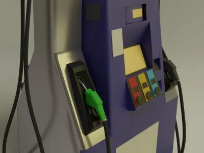 Gas Pump 2000s 3D model