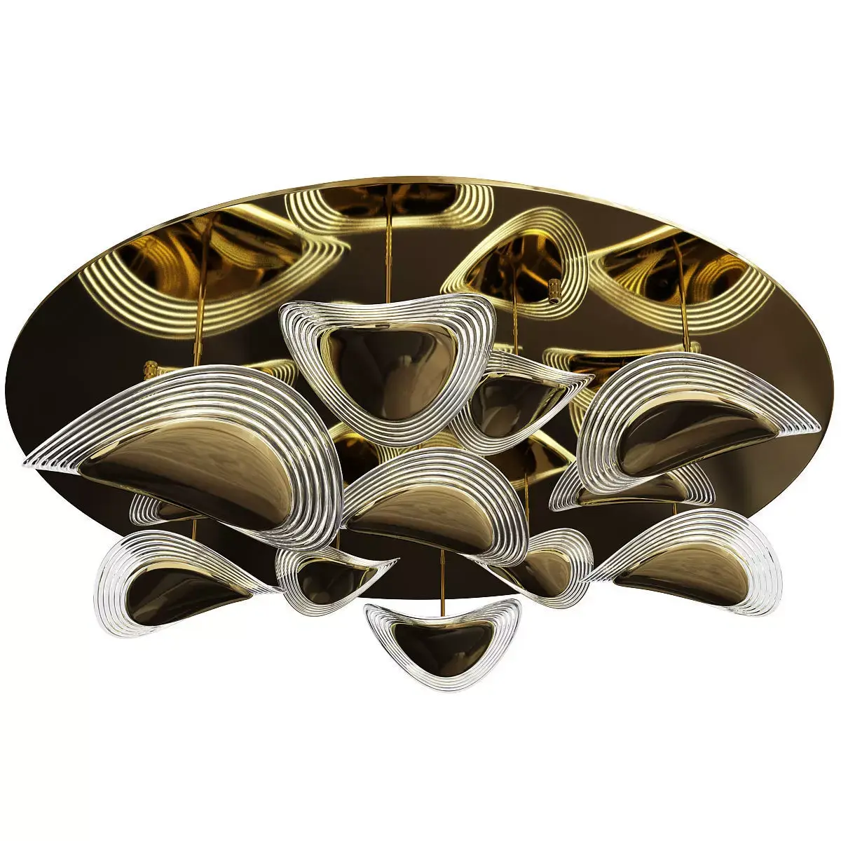 MAURINE gold leaf ceiling light Low-poly 3D model