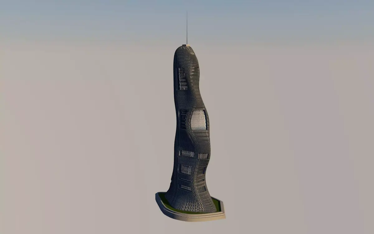 Sci-Fi Skyscraper 3D model