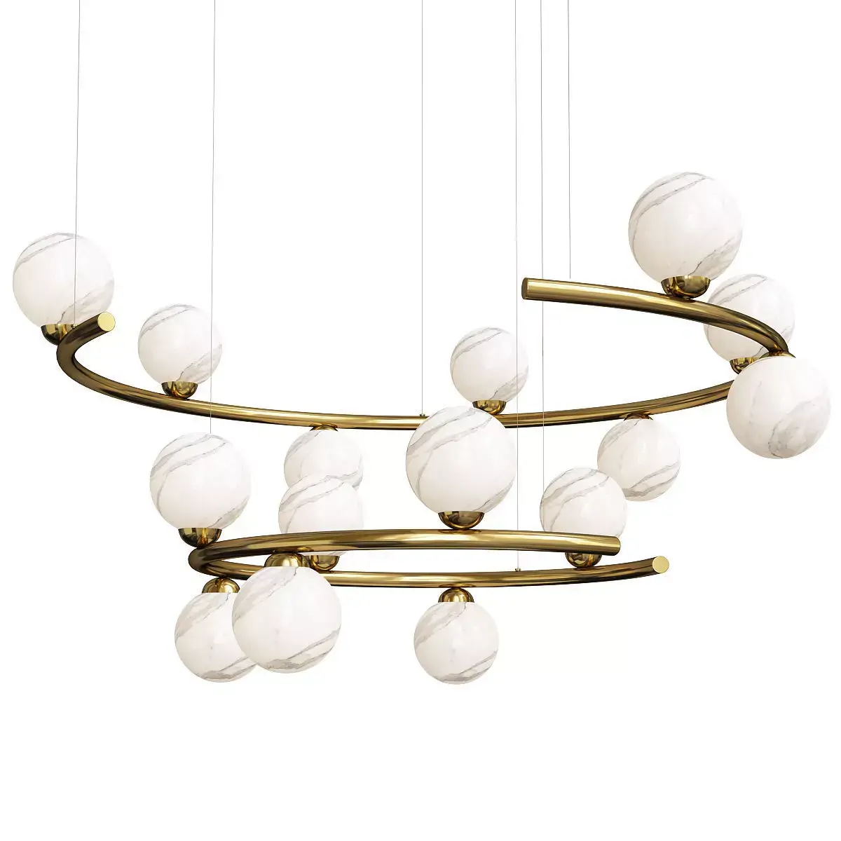 IMERENSE chandelier with balls hanging from it Low-poly 3D model