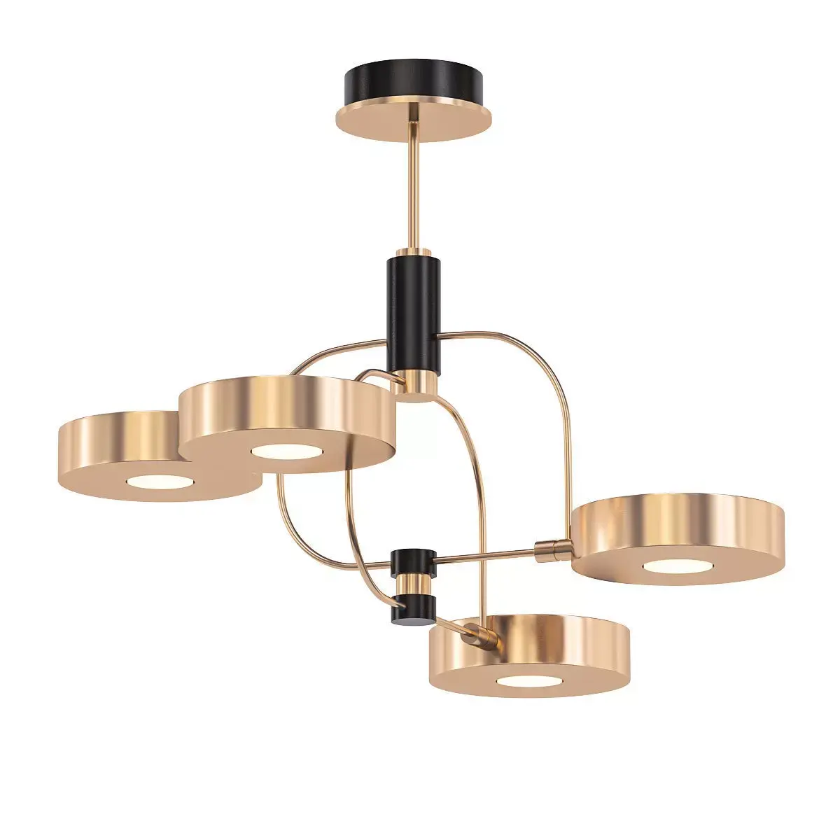 SL013 modern chandelier in brass 3D model