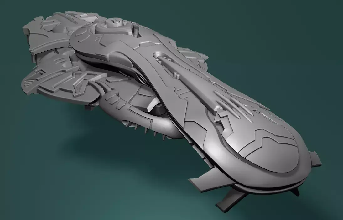 Halo Ship ORS heavy cruiser 3D print model