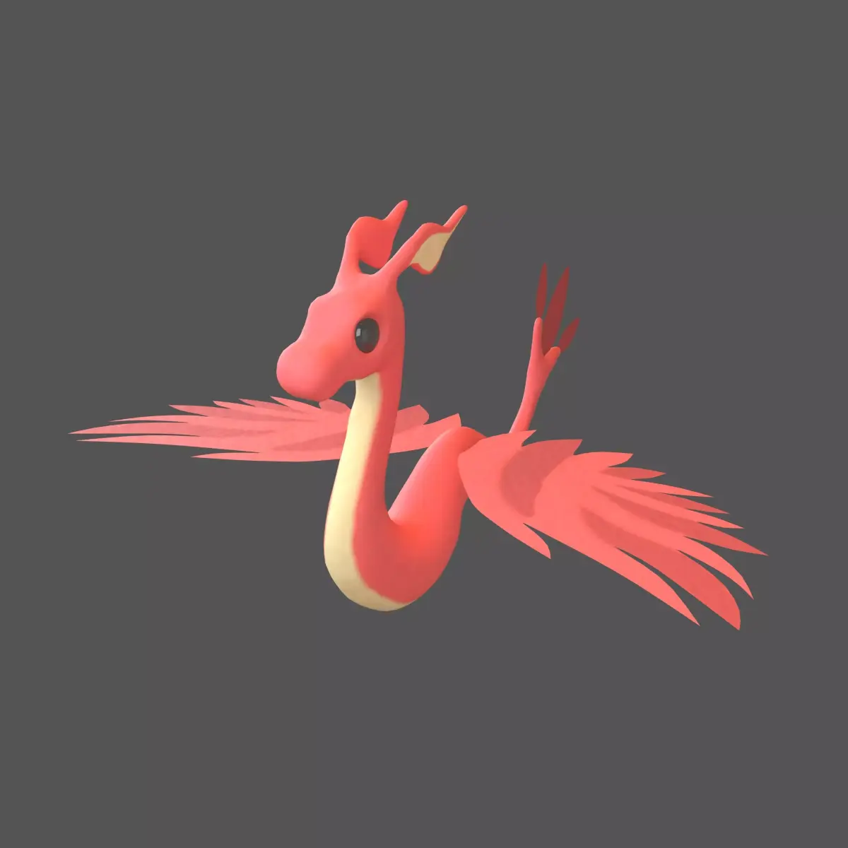 Cartoon Dragon Character v1 003 Low-poly 3D model