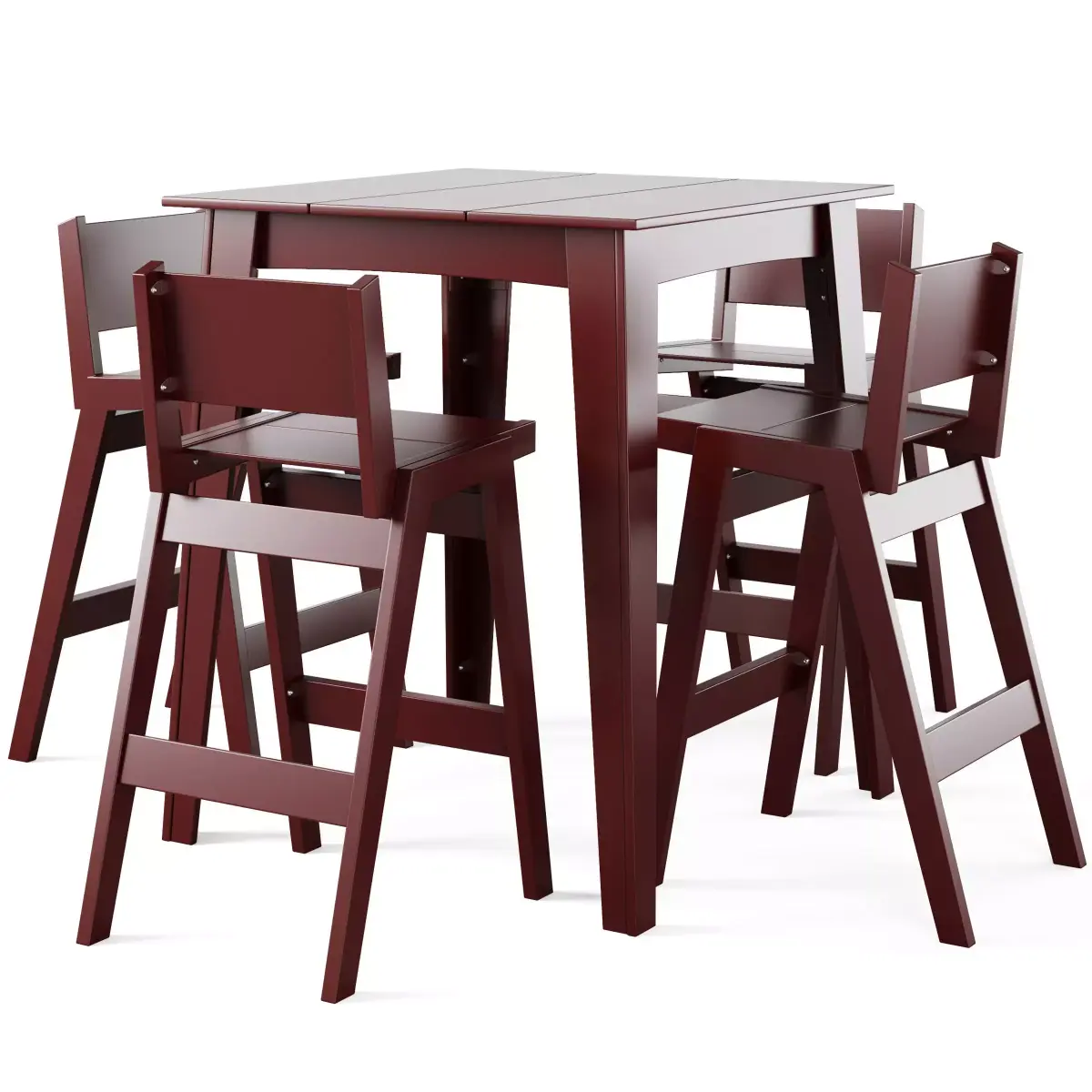 Alfresco Bar Table Square and Bar Stool by Loll designs 3D model