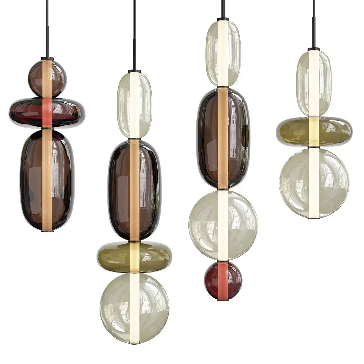 Alani Glass Pendant Light Low-poly 3D model