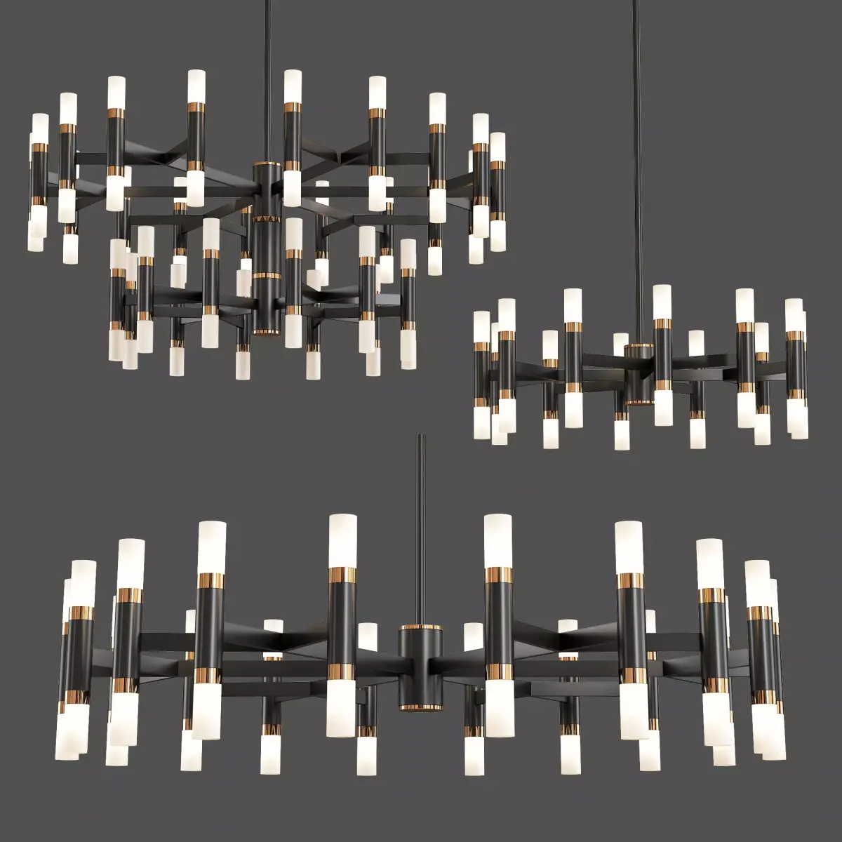 DRAVEN CHANDELIER Low-poly 3D model