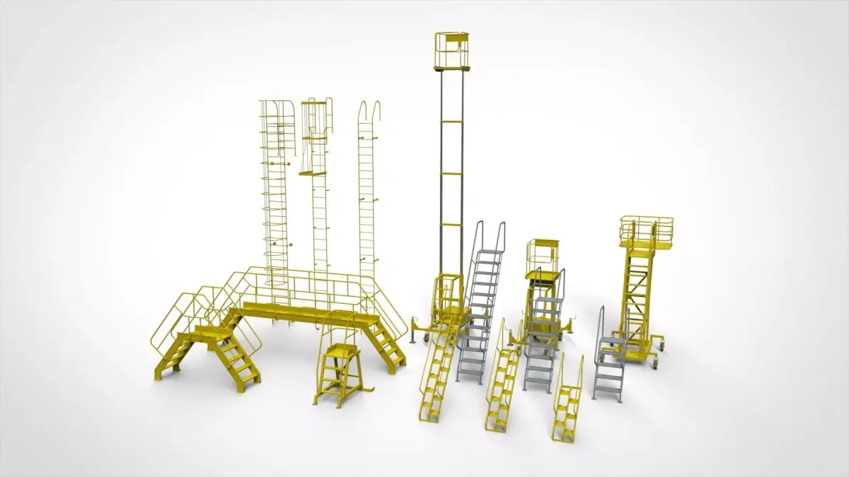 sci-fi stairs 4 3D model