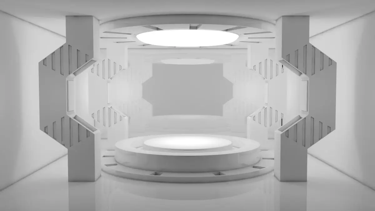 Sci Fi Room Low-poly 3D model 5