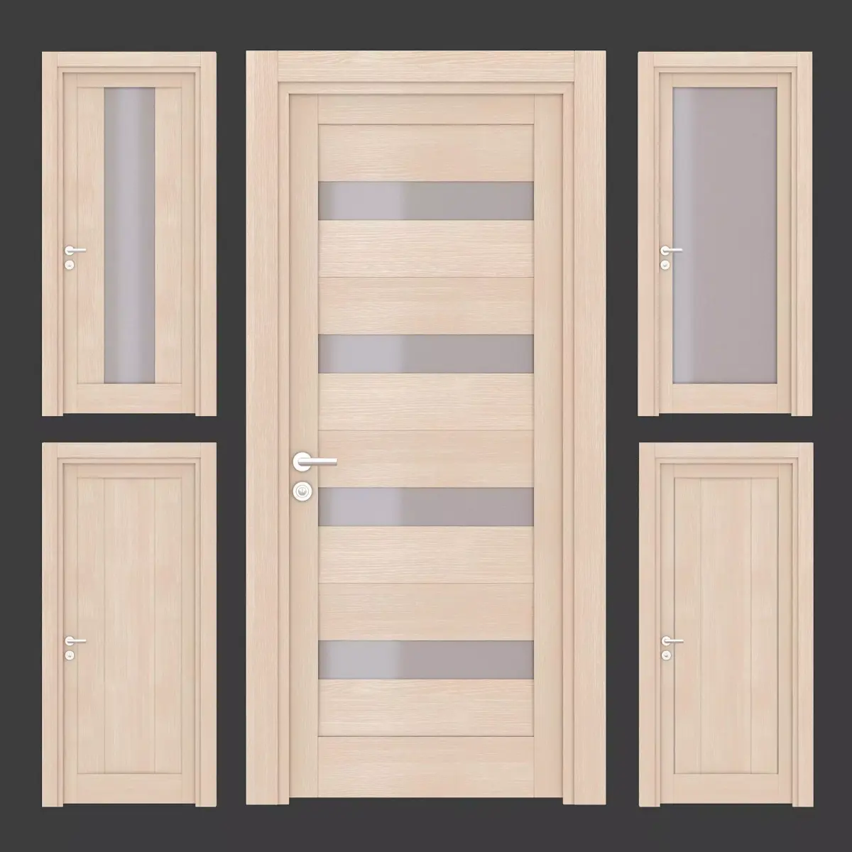 Ital doors Light Oak 1 3D model