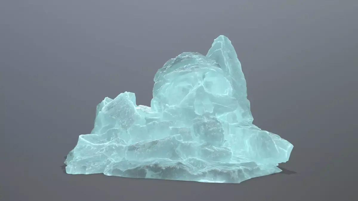 Skull Rock Low-poly 3D model 7
