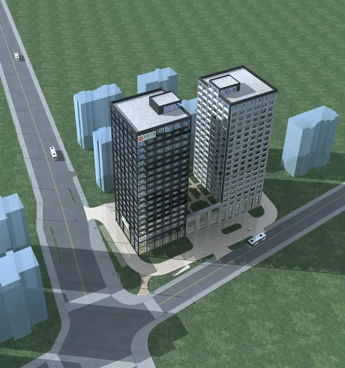 Office Building 3D model 489