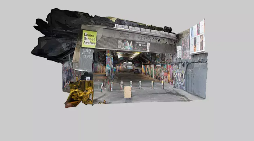 3D Leake Street Graffiti Tunnel 3D model