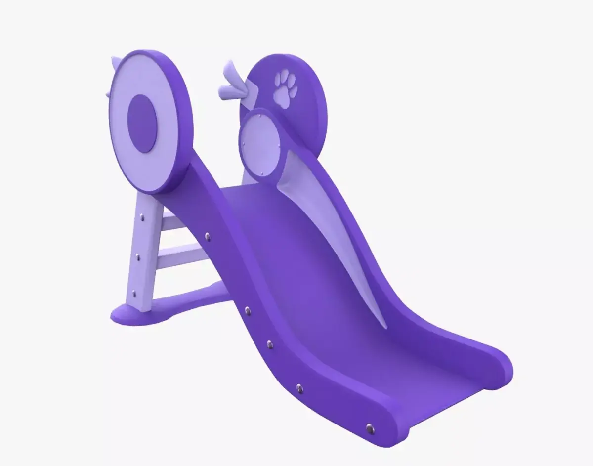 Kid Park Slide Park Equipment Interior Purple 3D model
