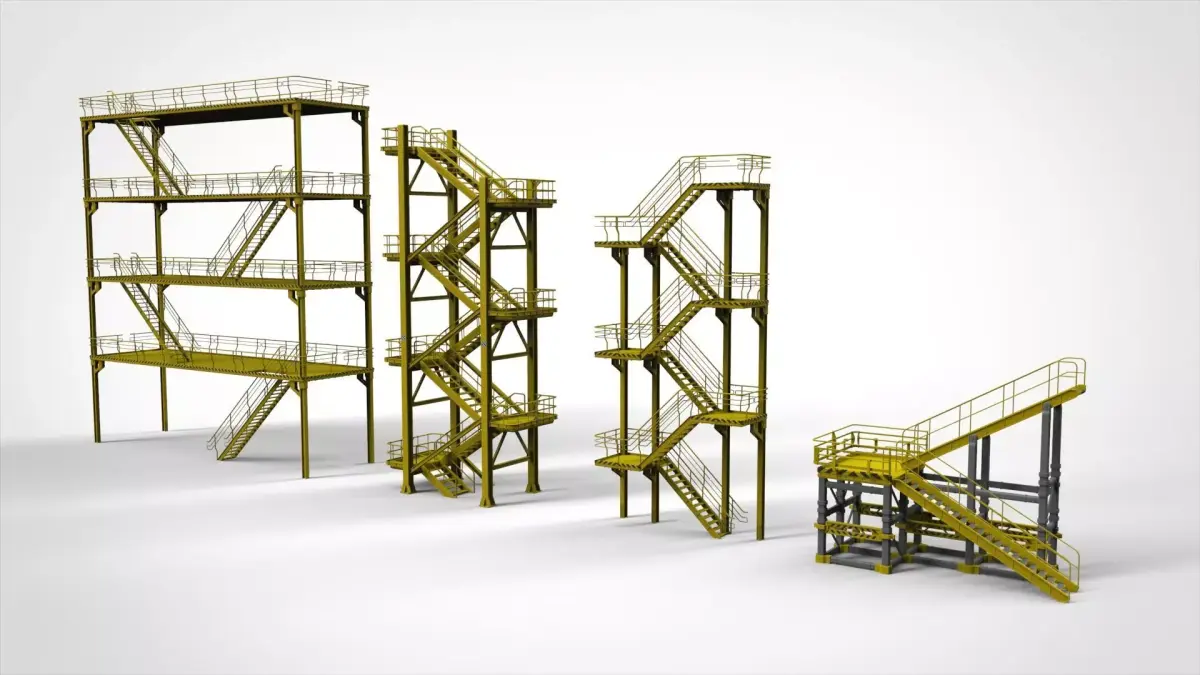 sci-fi stairs 1 3D model