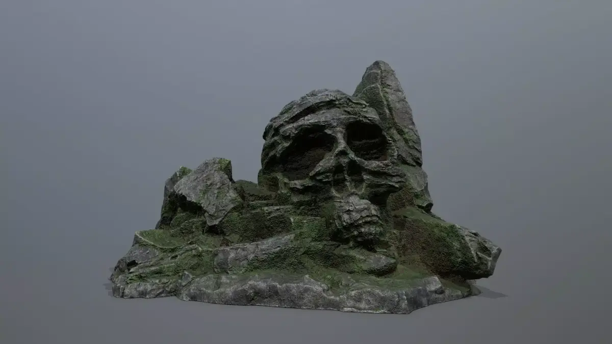Skull Rock Low-poly 3D model get