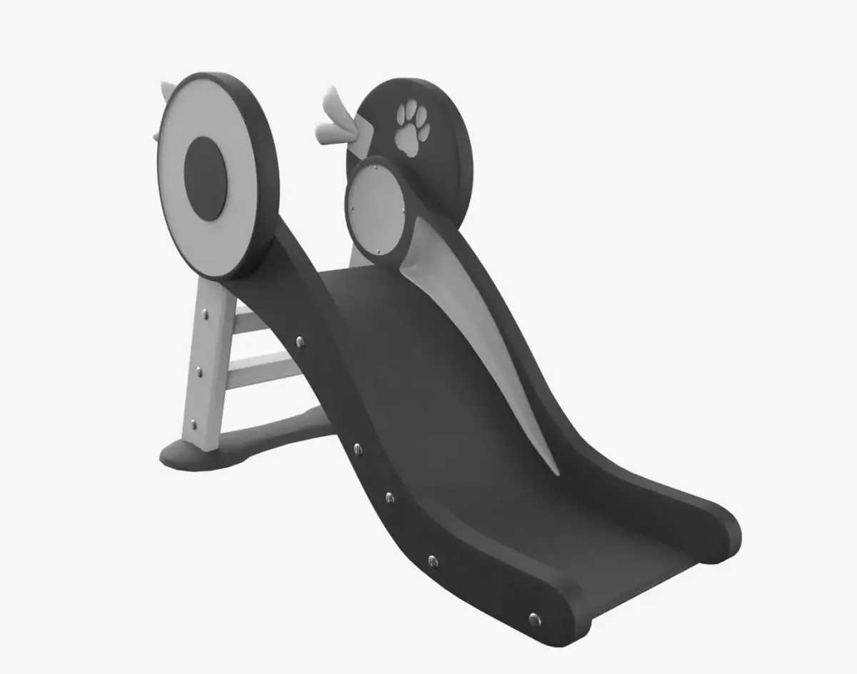 Kid Park Slide Park Equipment Interior Black 3D model