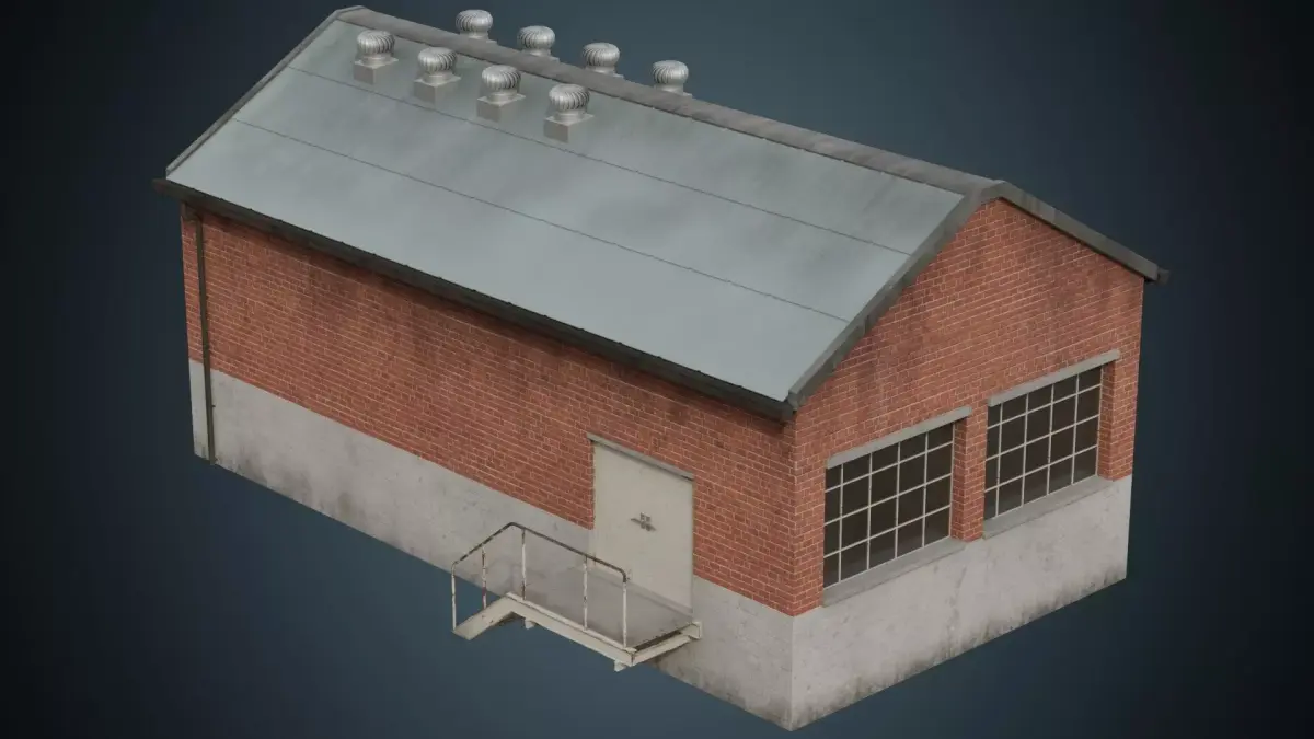 Building 2B Low-poly 3D model