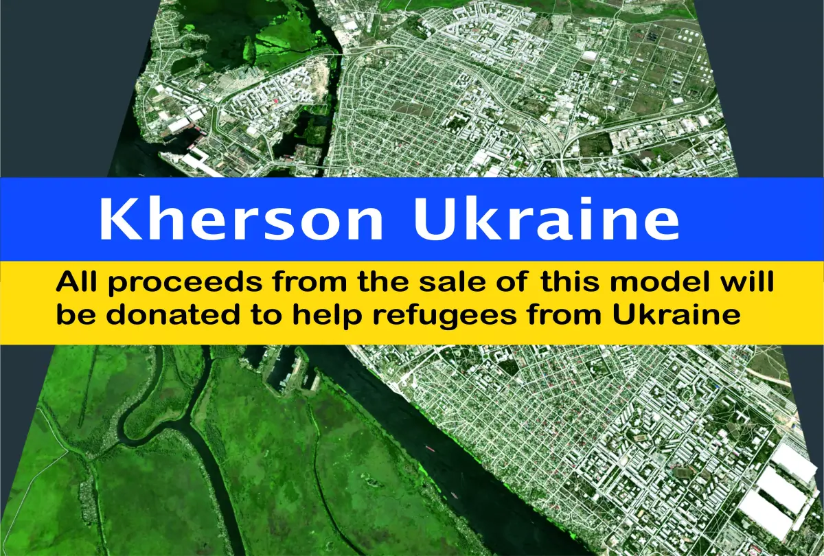 Cityscape Kherson Ukraine  3D model