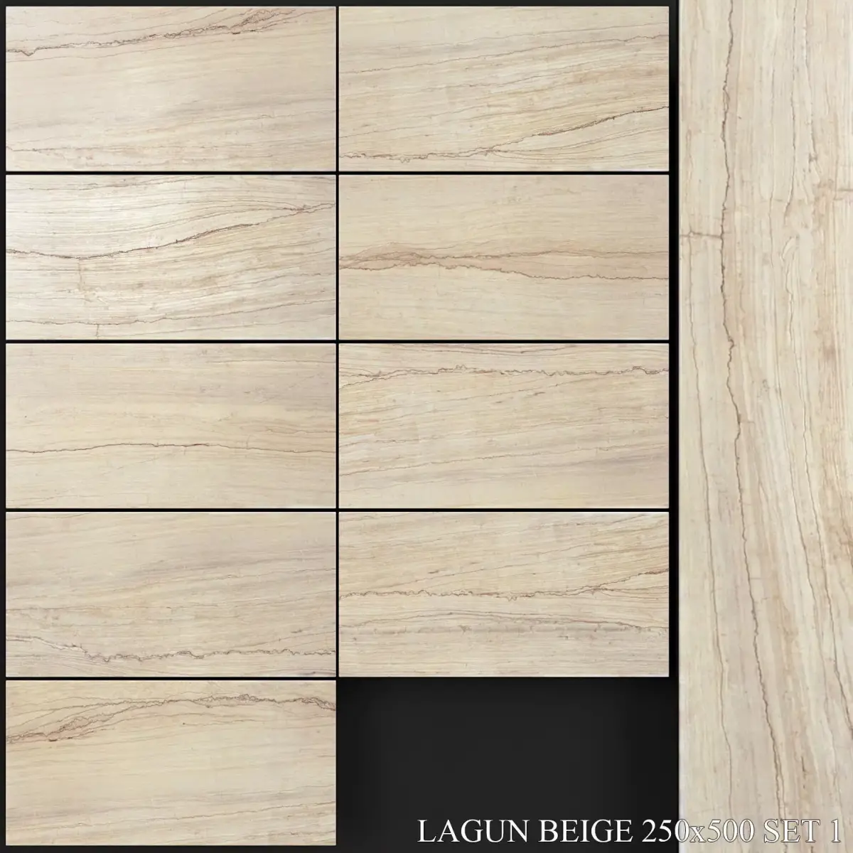Yurtbay Seramik Lagun Beige 250x500 Set 1 3D model