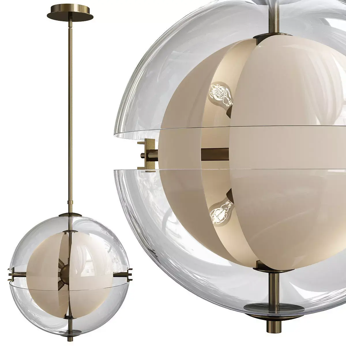 ENCASED MOD CHANDELIER Low-poly 3D model