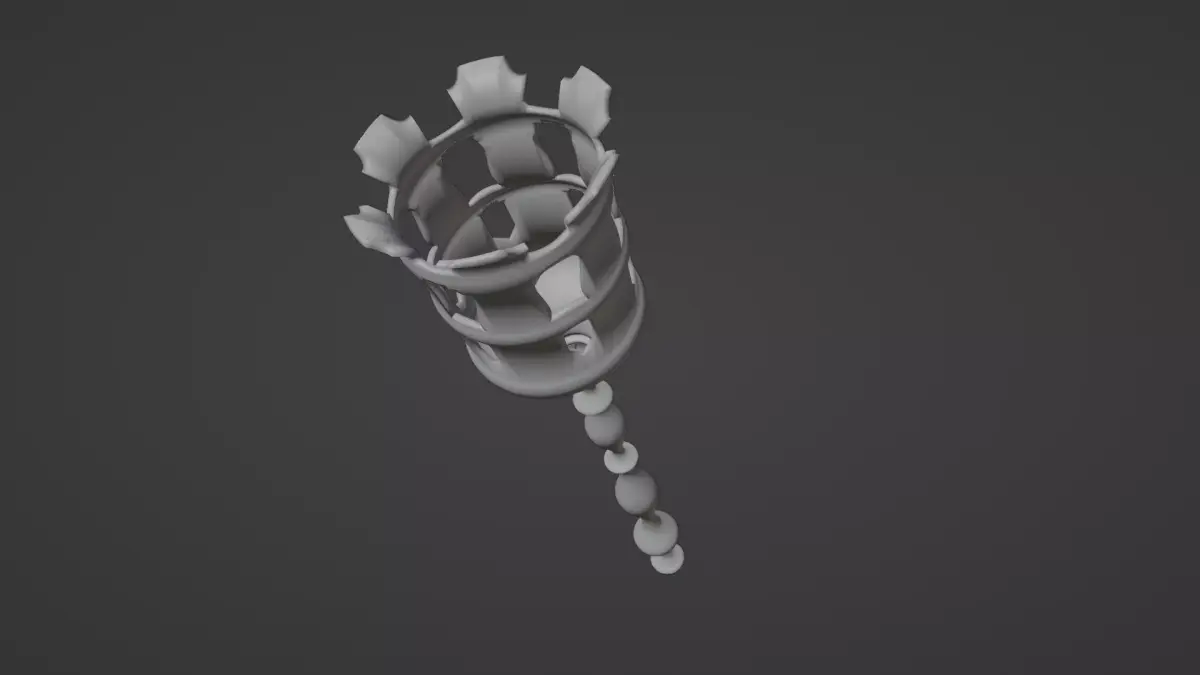 dungeon medieval torch flambau castle 3D model