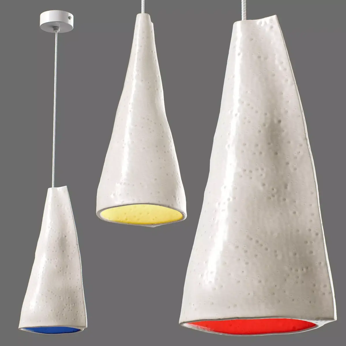 Tayga Design Crusta White Pendant Lamp 3D model