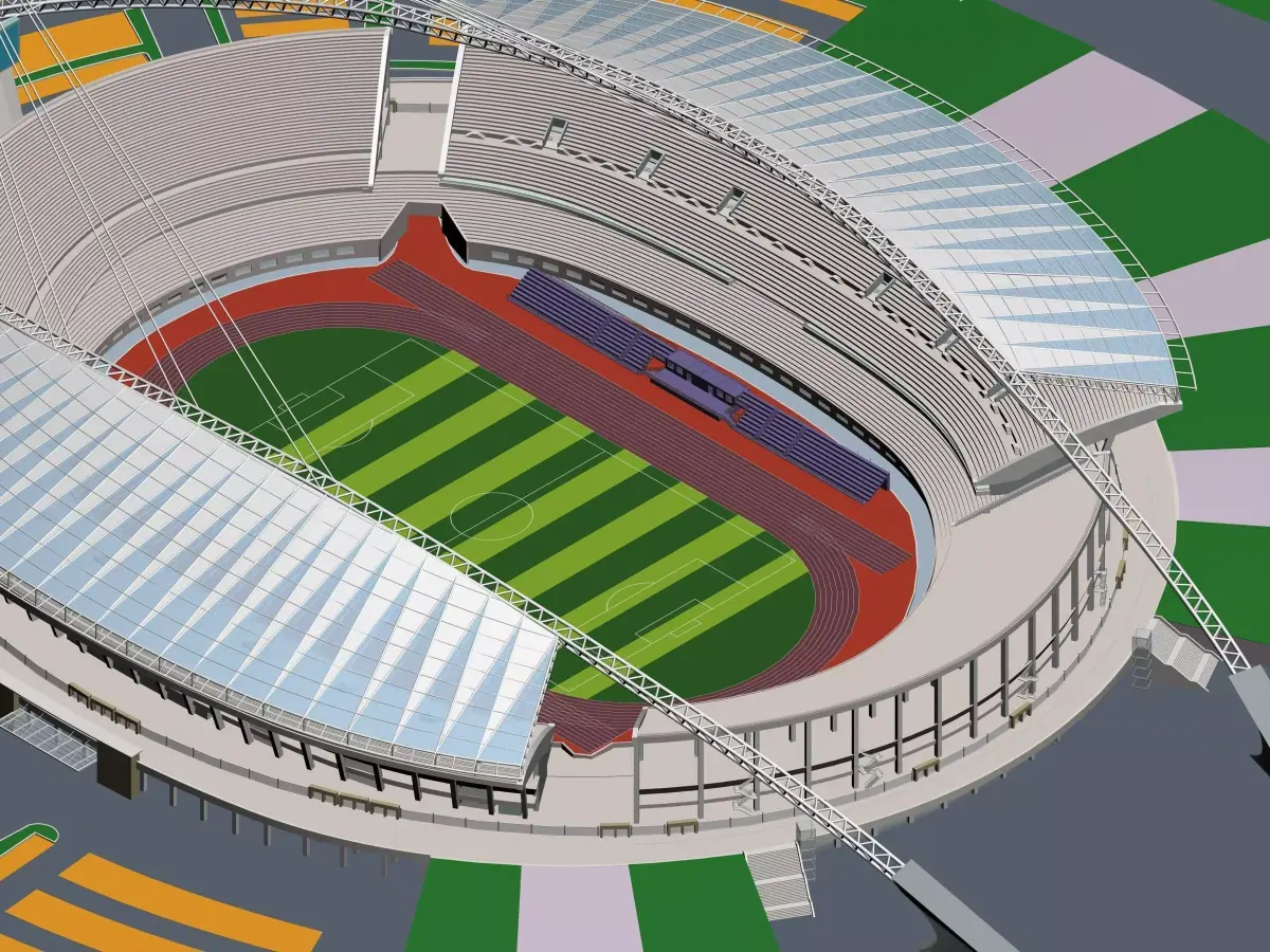 Grand Stadium 3D model 7