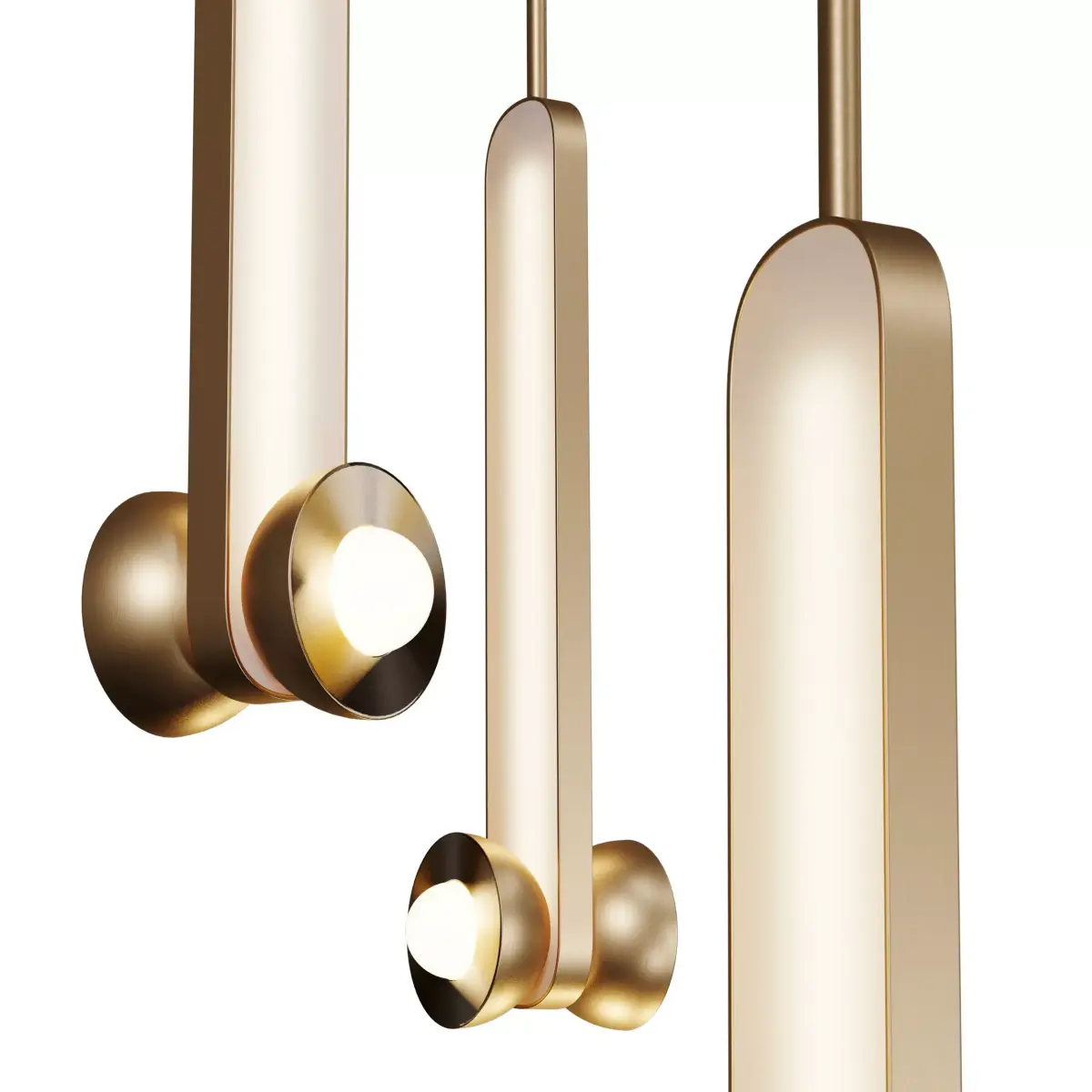 kometa pendant lamp scene Low-poly 3D model