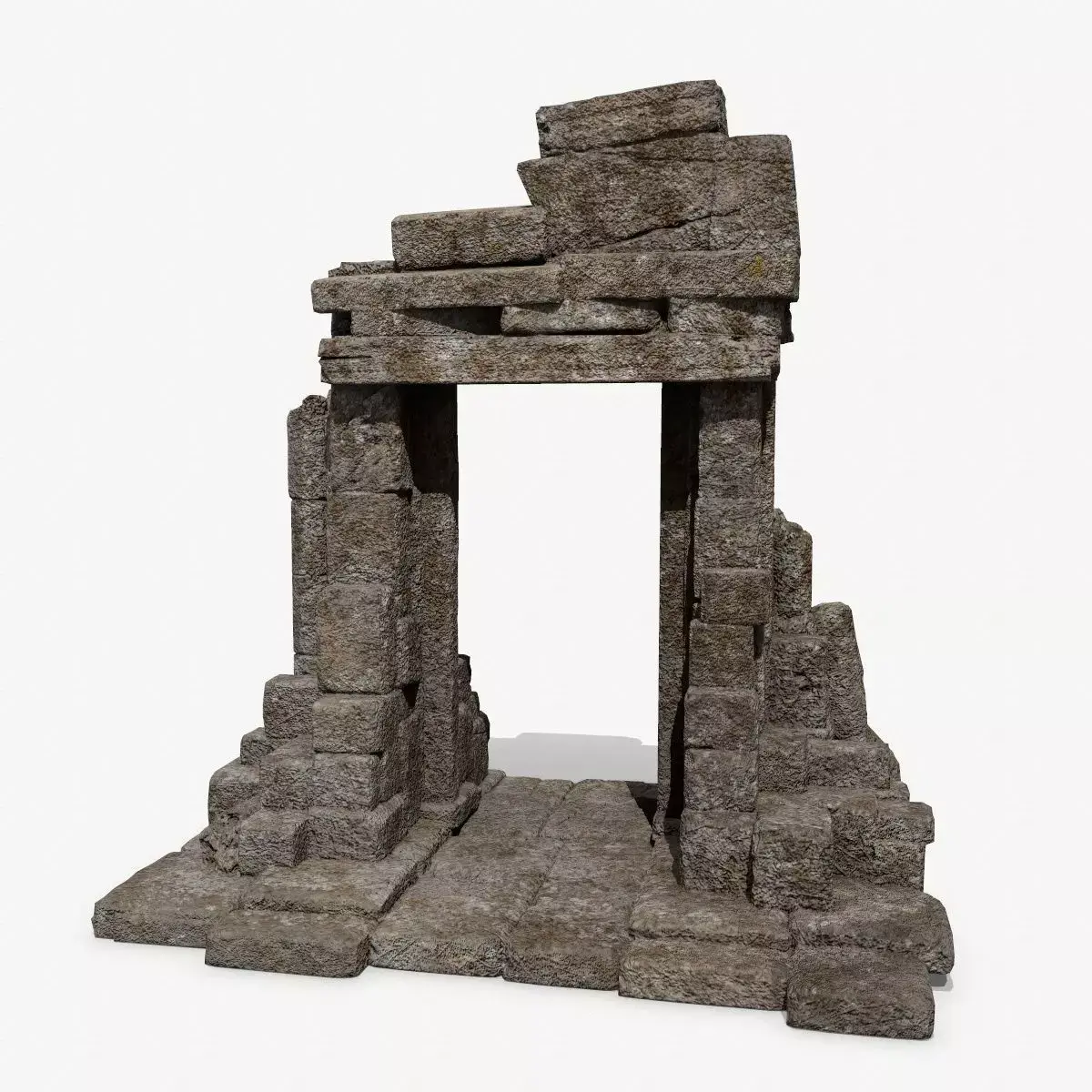 old door Low-poly 3D model 6
