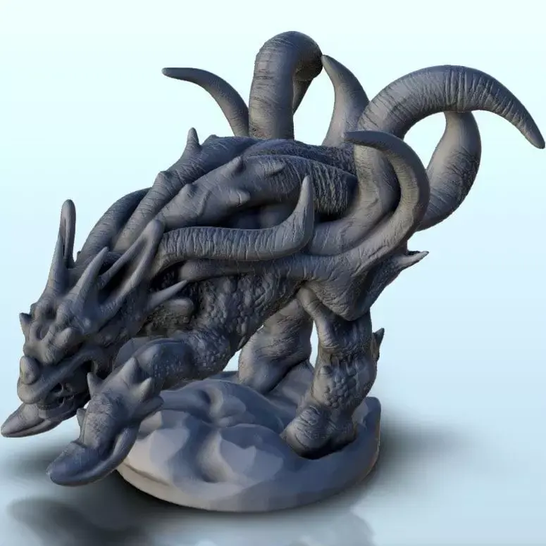 Alien creature with tentacules and skull head 10 - Future Sci-Fi 3D print model