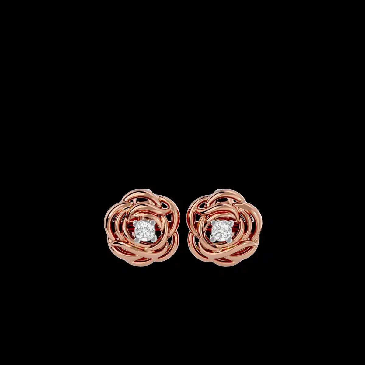 Light Minimalist Diamond Earrings 3D print model buy