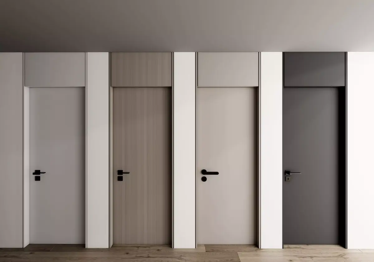 Door Modern bedroom-door-entrance door-wooden door 3D model shop